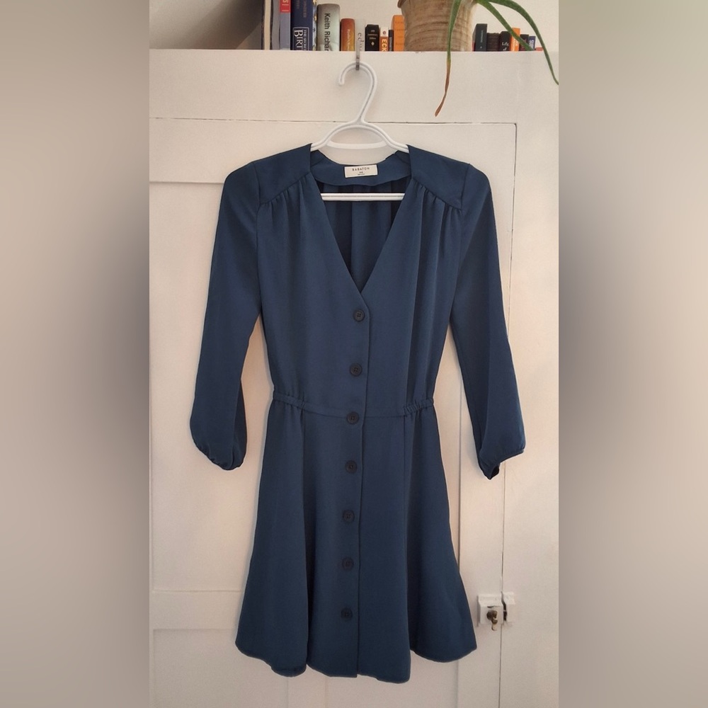 Babaton Navy Long Sleeve Dress